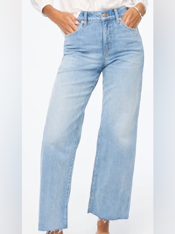 J. Crew Wide-Leg Cropped Jean In All-Day Stretch